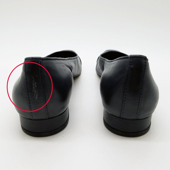 Vaneli Fc-313 Navy Nappa Soft Leather Cap Toe Ballet Flat Narrow SS Size 9 $175 - Picture 8 of 15